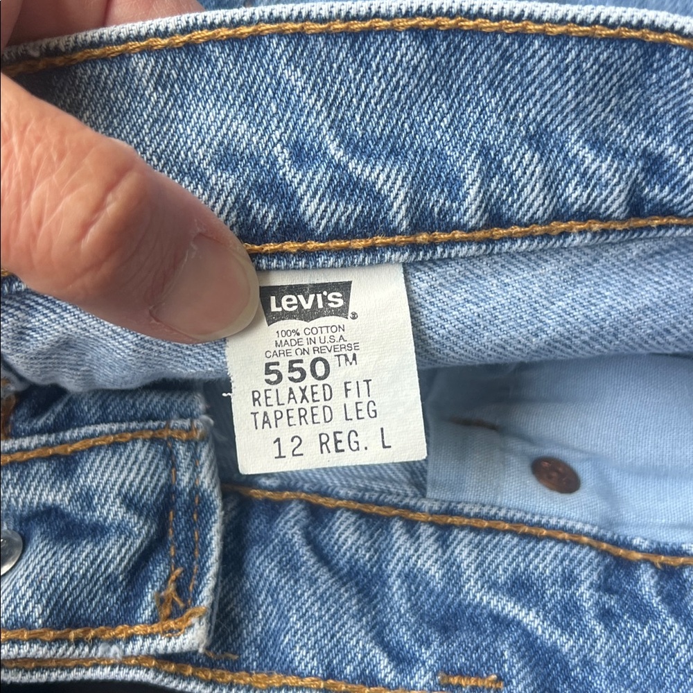 Vtg 90s Levi’s 550 Tapered Fit High Rise Denim Blue Jeans Size 12 Reg 🟩 - Picture 8 of 8